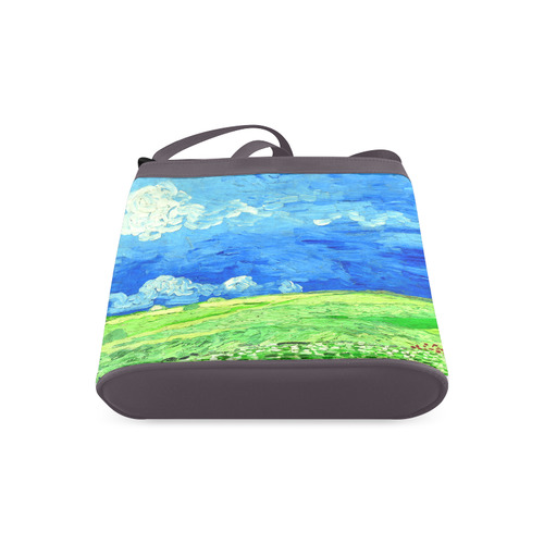 Vincent van Gogh Wheatfield Under Cloudy Sky Crossbody Bags (Model 1613)
