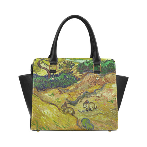 Vincent van Gogh Landscape with Rabbits Classic Shoulder Handbag (Model 1653)