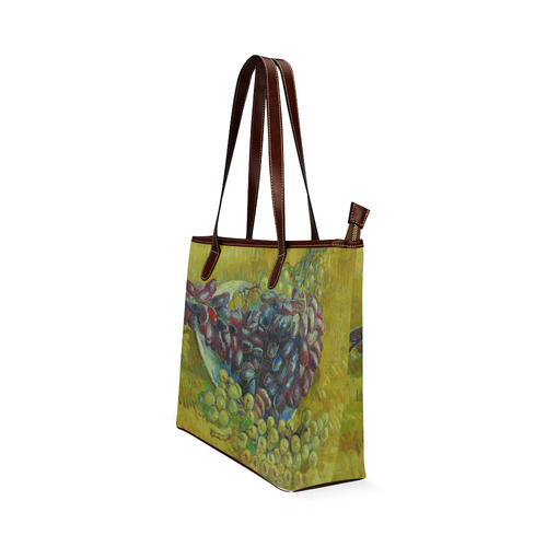 Vincent van Gogh Grapes Fine Art Painting Shoulder Tote Bag (Model 1646)
