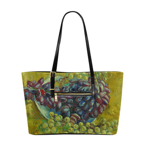 Vincent van Gogh Grapes Fine Art Painting Euramerican Tote Bag/Large (Model 1656)