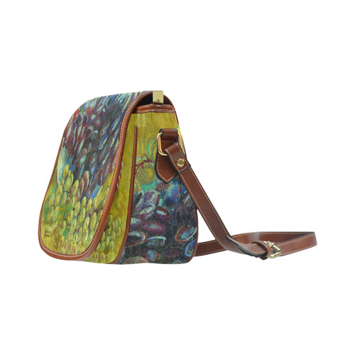 Vincent van Gogh Grapes Fine Art Painting Saddle Bag/Large (Model 1649)