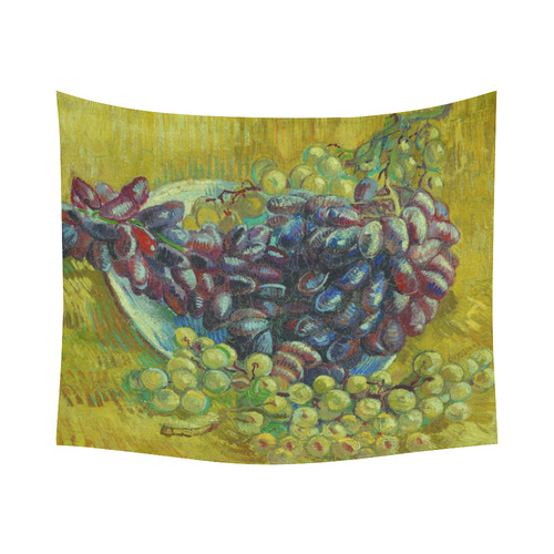 Vincent van Gogh Grapes Fine Art Painting Cotton Linen Wall Tapestry 60"x 51"