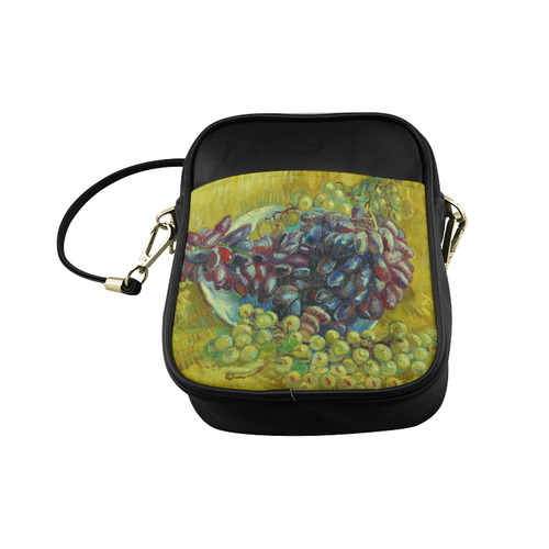 Vincent van Gogh Grapes Fine Art Painting Sling Bag (Model 1627)