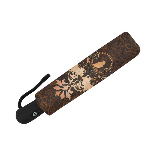 Floral design with crow Auto-Foldable Umbrella (Model U04)