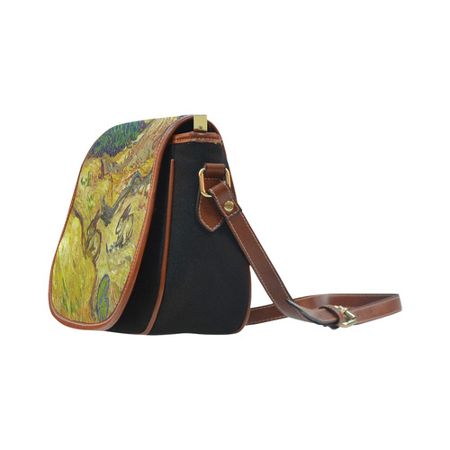 Vincent van Gogh Landscape with Rabbits Saddle Bag/Small (Model 1649)(Flap Customization)