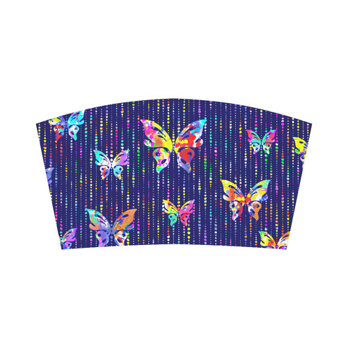 Butterflies On Dotted Lines Pattern Bandeau Top