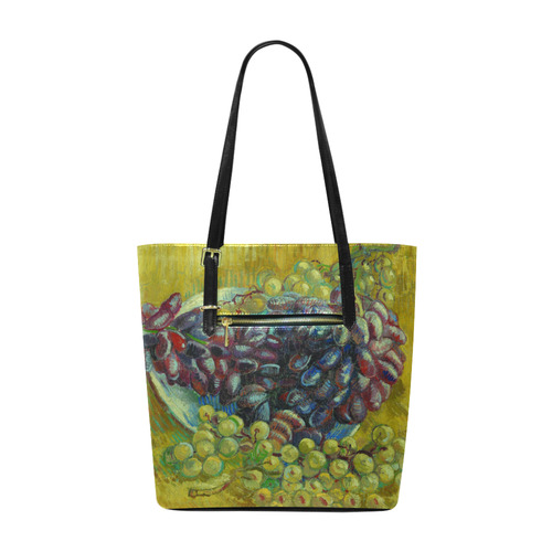 Vincent van Gogh Grapes Fine Art Painting Euramerican Tote Bag/Small (Model 1655)