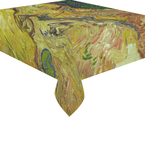Vincent van Gogh Landscape with Rabbits Cotton Linen Tablecloth 52"x 70"