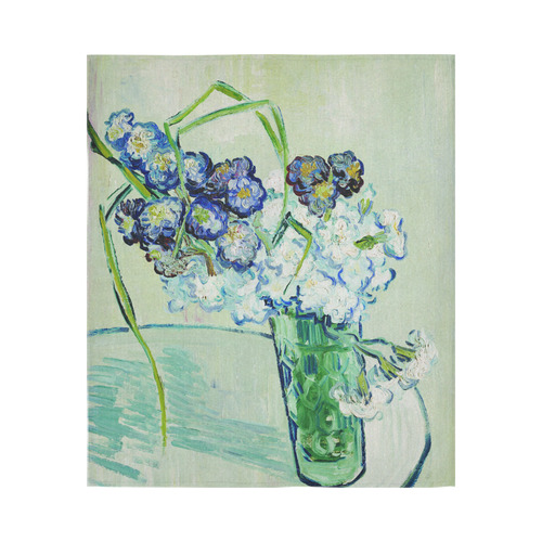 Vincent van Gogh Vase of Carnations Cotton Linen Wall Tapestry 51"x 60"