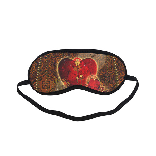 Steampunk, valentines heart with gears Sleeping Mask