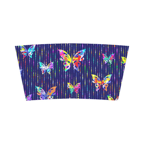 Butterflies On Dotted Lines Pattern Bandeau Top