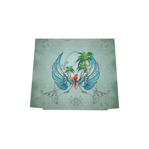 cute parrot with wings and palm Euramerican Tote Bag/Small (Model 1655)