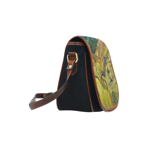 Vincent van Gogh Landscape with Rabbits Saddle Bag/Small (Model 1649)(Flap Customization)