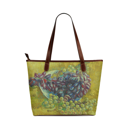 Vincent van Gogh Grapes Fine Art Painting Shoulder Tote Bag (Model 1646)