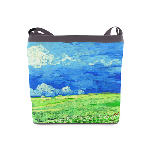 Vincent van Gogh Wheatfield Under Cloudy Sky Crossbody Bags (Model 1613)