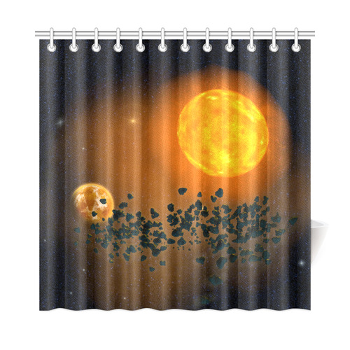 Space scenarip - The Apocalypse Shower Curtain 72"x72"