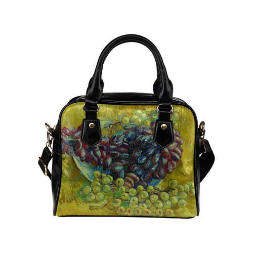 Vincent van Gogh Grapes Fine Art Painting Shoulder Handbag (Model 1634)