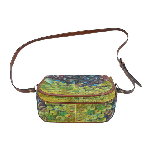 Vincent van Gogh Grapes Fine Art Painting Saddle Bag/Small (Model 1649) Full Customization