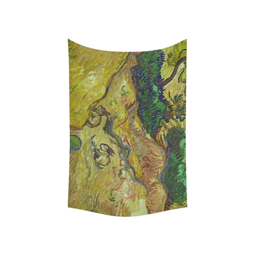 Vincent van Gogh Landscape with Rabbits Cotton Linen Wall Tapestry 60"x 40"