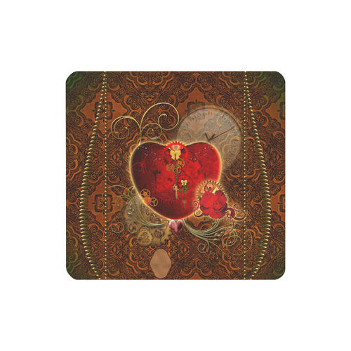 Steampunk, valentines heart with gears Women's Clutch Wallet (Model 1637)