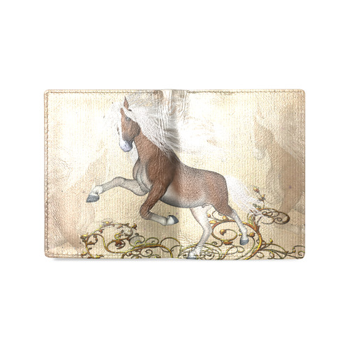 Wonderful wild horse Men's Leather Wallet (Model 1612)