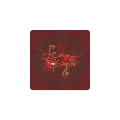 Wonderful steampunk design with heart Square Coaster