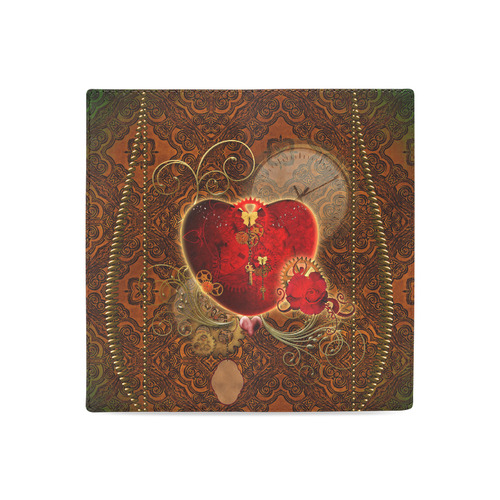 Steampunk, valentines heart with gears Women's Leather Wallet (Model 1611)