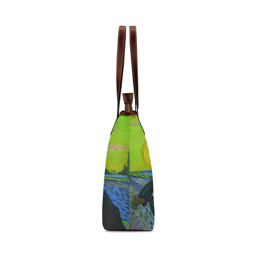 Vincent van Gogh The Sower Landscape Shoulder Tote Bag (Model 1646)