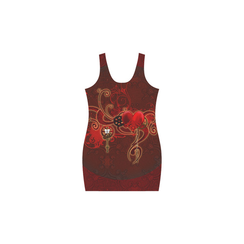 Wonderful steampunk design with heart Medea Vest Dress (Model D06)