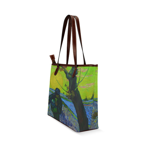 Vincent van Gogh The Sower Landscape Shoulder Tote Bag (Model 1646)
