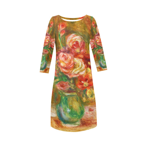 Pierre-Auguste Renoir Vase of Roses Round Collar Dress (D22)