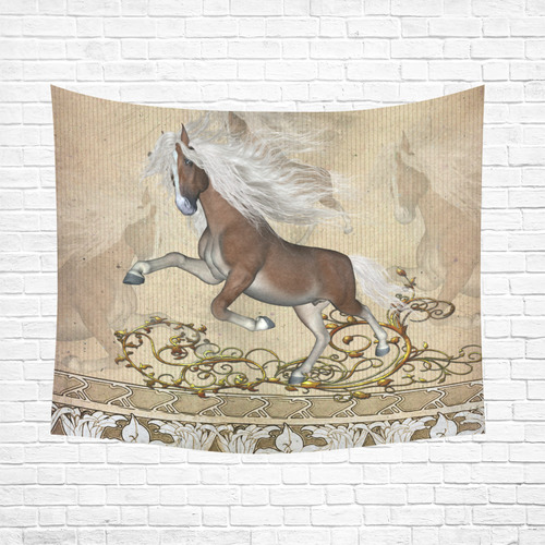 Wonderful wild horse Cotton Linen Wall Tapestry 60"x 51"