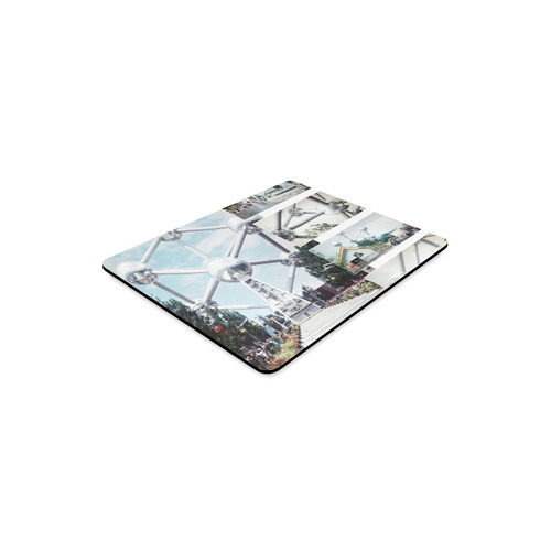 Vintage Brussels Atomium Collage Rectangle Mousepad
