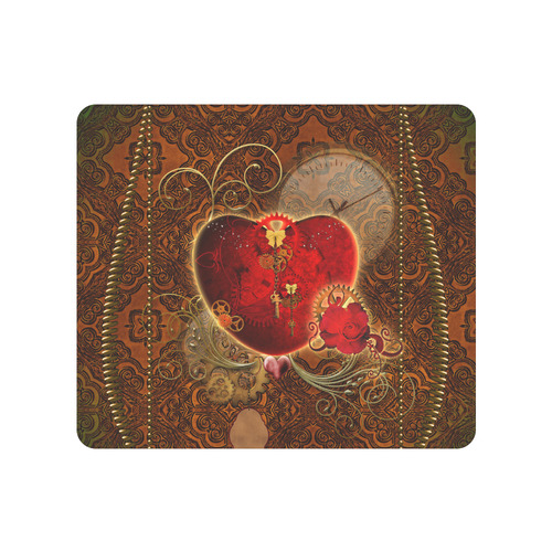 Steampunk, valentines heart with gears Men's Clutch Purse （Model 1638）