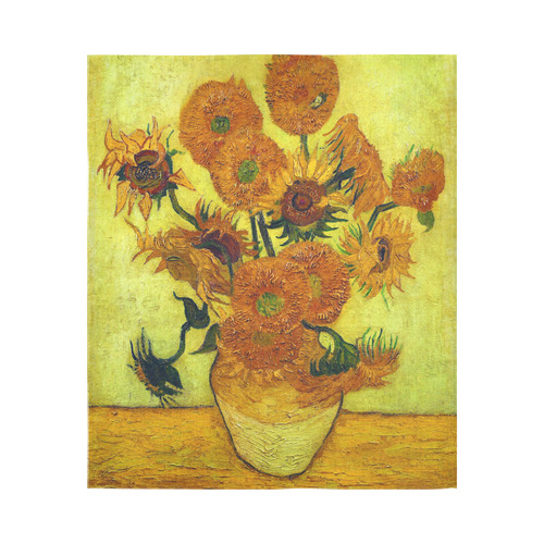 Vincent van Gogh Sunflowers Floral Fine Art Cotton Linen Wall Tapestry 51"x 60"