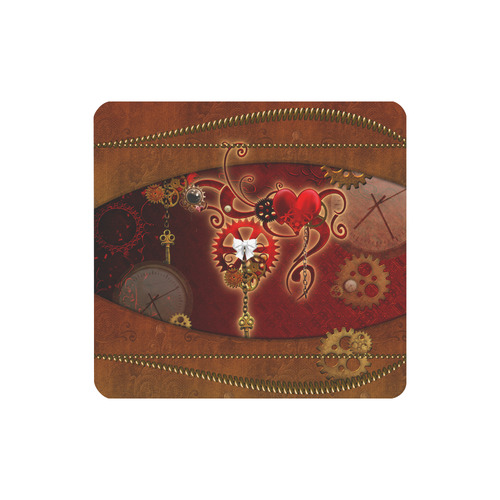 steampunk, hearts, clocks and gears Women's Clutch Wallet (Model 1637)