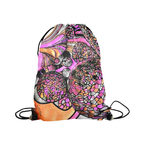 Disco by Nico Bielow Large Drawstring Bag Model 1604 (Twin Sides)  16.5"(W) * 19.3"(H)