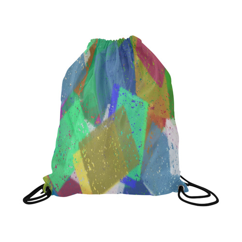 Splatted Sponge Large Drawstring Bag Model 1604 (Twin Sides)  16.5"(W) * 19.3"(H)