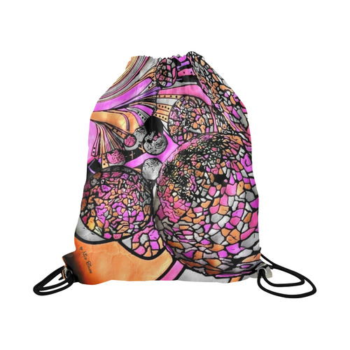 Disco by Nico Bielow Large Drawstring Bag Model 1604 (Twin Sides)  16.5"(W) * 19.3"(H)