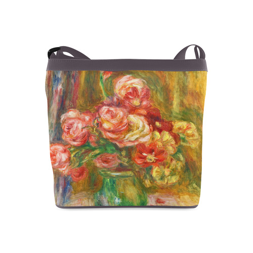 Pierre-Auguste Renoir Vase of Roses Crossbody Bags (Model 1613)