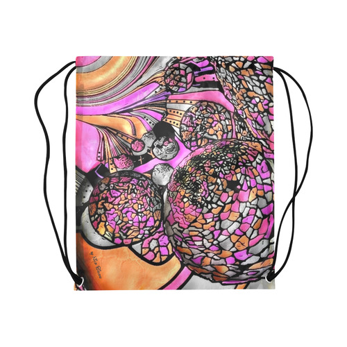 Disco by Nico Bielow Large Drawstring Bag Model 1604 (Twin Sides)  16.5"(W) * 19.3"(H)