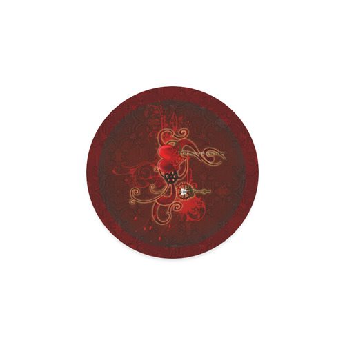 Wonderful steampunk design with heart Round Coaster