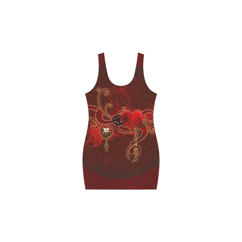 Wonderful steampunk design with heart Medea Vest Dress (Model D06)