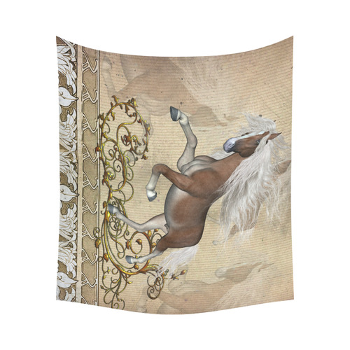 Wonderful wild horse Cotton Linen Wall Tapestry 60"x 51"