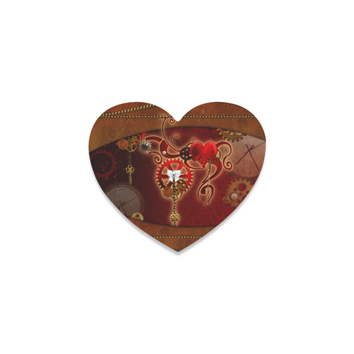 steampunk, hearts, clocks and gears Heart Coaster