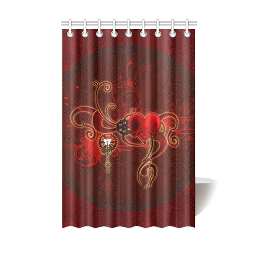 Wonderful steampunk design with heart Shower Curtain 48"x72"