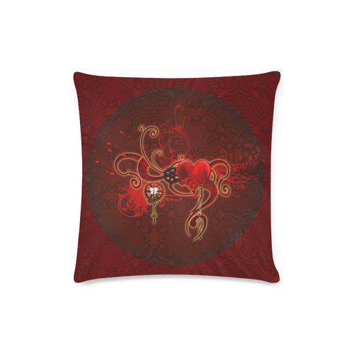 Wonderful steampunk design with heart Custom Zippered Pillow Case 16"x16"(Twin Sides)