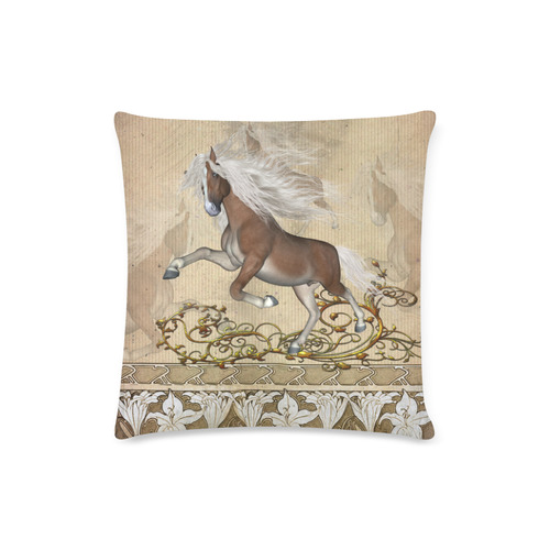 Wonderful wild horse Custom Zippered Pillow Case 16"x16"(Twin Sides)