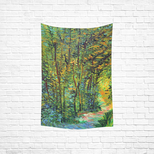 Vincent van Gogh Path in the Woods Cotton Linen Wall Tapestry 40"x 60"