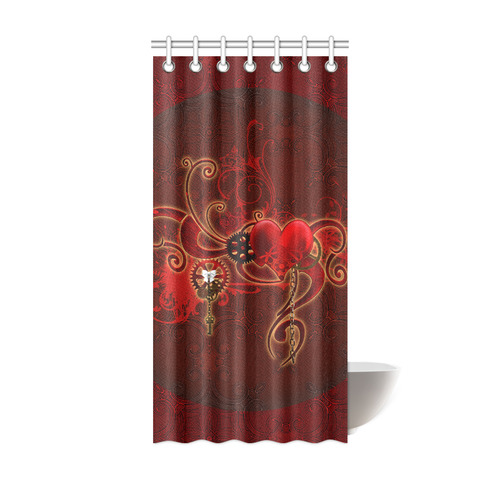 Wonderful steampunk design with heart Shower Curtain 36"x72"